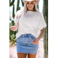 thumbnail image 1 of FOLUNSI Elegant Knit Tee - Eyelet Chic, Daily Casual Essential, 1 of 8