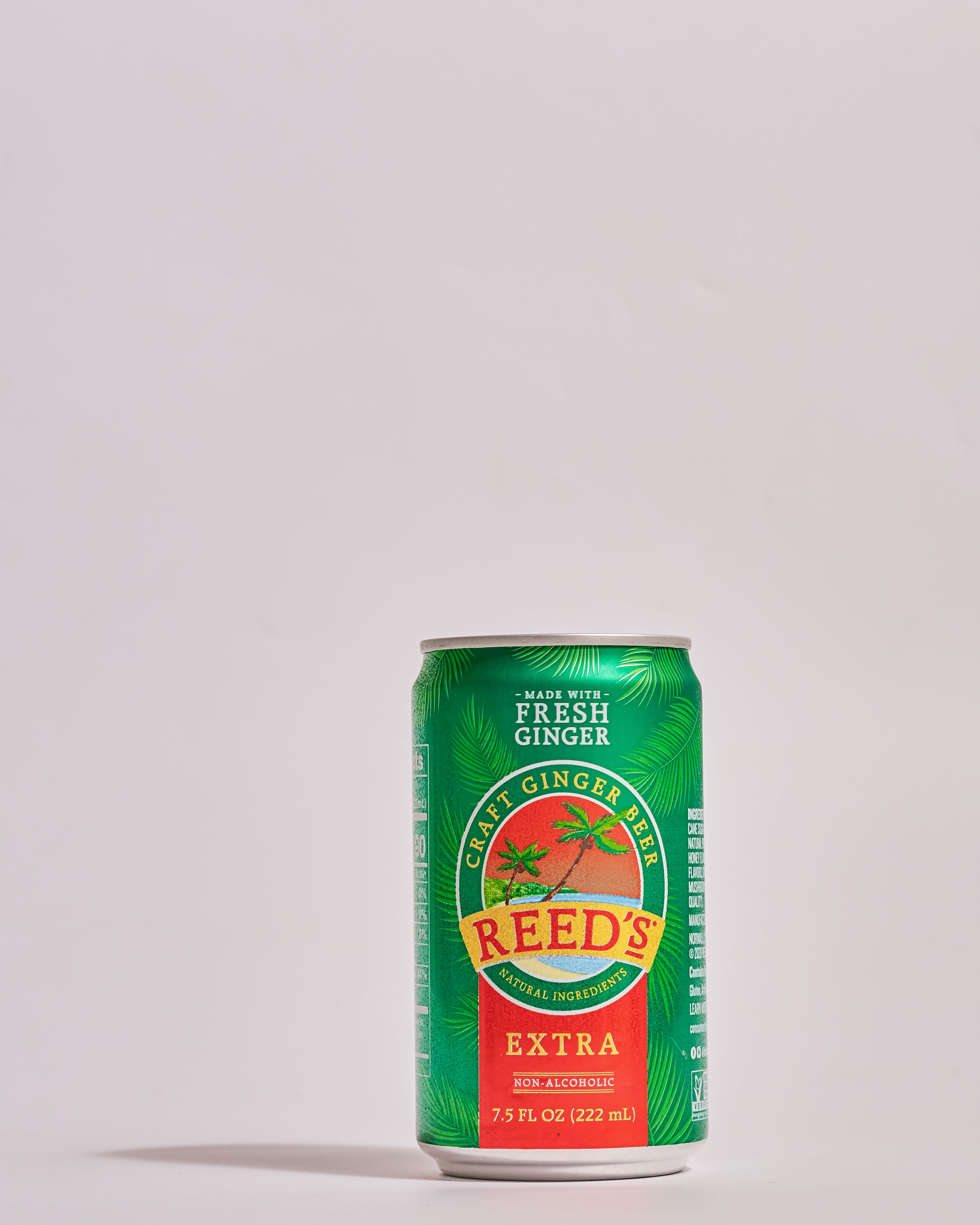 Reed's Extra Ginger Beer Non-GMO, 8 Aluminum 7.5 fl oz Cans per 8 Pack Carton Liquids, Gluten Free