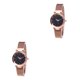 thumbnail image 2 of Reloj de pulsera Sidaley Star Sky para mujer correa de malla cuarzo analógico color oro rosa 2piezas, 2 of 5
