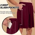 thumbnail image 1 of pstuiky Pantalones cortos para hombre, Pantalones cortos con cordón y cintura elástica con bolsillos laterales para hombre Pantalones cortos de baloncesto, 1 of 3
