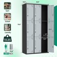 thumbnail image 3 of STANI Metal Lockers for Employees，71" Employees Storage Cabinet with Lock, Steel Storage Locker for Gym, School, Home, Office Staff, 3 of 6
