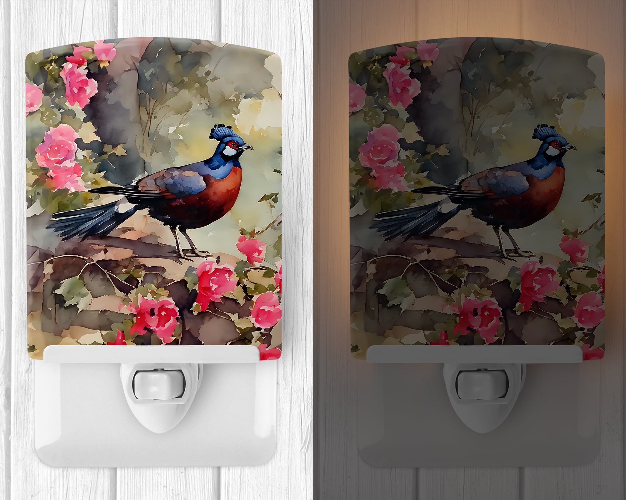 Pheasant Ceramic Night Light 4 in x 6 in