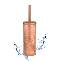 Autumn Alley Copper Toilet Bowl Brush and Holder, Covered Bathroom Toilet Brush for Modern Farmhouse Bathroom Decor, Copper Bathroom Accessories