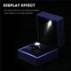 thumbnail image 5 of Caja de almacenamiento de anillos con luz LED de moda, vitrina de joyería, regalo azul, 5 of 8