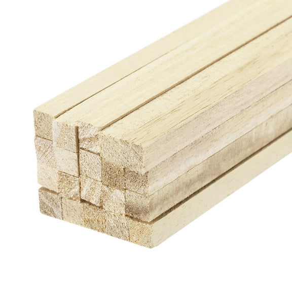 Square Wooden Sticks, 20"x5/64"x5/64" Dowel Rod Unfinished Hardwood Stick Craft Twigs Log Stick for DIY Crafts 20pcs