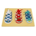 thumbnail image 2 of Juguete Montessori de Entrenamiento de Zapatos con Cordones ANGGREK de Madera, 2 of 8