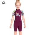 thumbnail image 2 of Buceo vela en traje mojado chicas seco rápido stand traje de baño niños manga corta redondo cuello completo traje de neopreno para surfear nadar buceado púrpura xl Advancent OD003667-04, 2 of 7