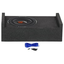 Rockville W10T4-S4 10" 1200w Shallow Car Subwoofer Bedlined Sub Enclosure Box