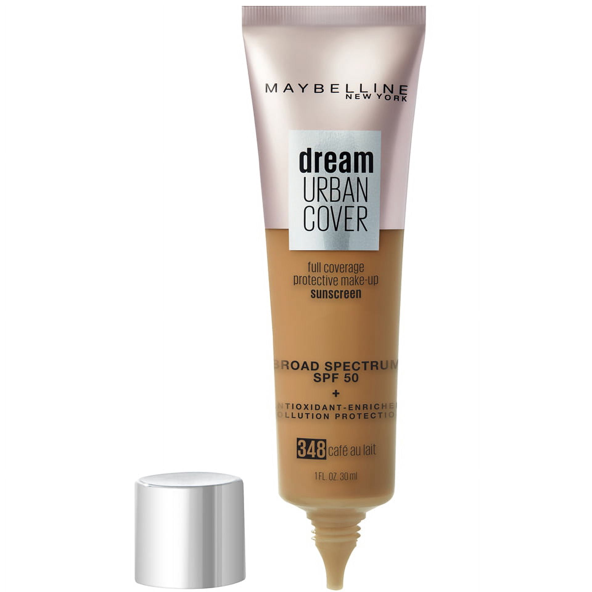 Maybelline Dream Urban Cover Full Coverage Foundation, SPF 50, Cafe Au Lait