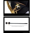 thumbnail image 3 of Yongchuantie High Quality Men's Gold Wings Bow Tie Adjustable Metal Chain Wine Red Two Layer Men Bowtie Party Weddings Gift, 3 of 5