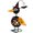 1PC Metal Crow Pumpkin Candle Holder#7, variant on 2PCS Halloween Decorations Metal Crow Pumpkin Candle Holder, Artistic Iron Crow Candle Stand, Spooky Cute Bird Decor for Halloween Party Room Tabletop Decoration