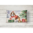 thumbnail image 3 of Basset Hound Christmas Fabric Decorative Pillow 12 in x 16 in, 3 of 4