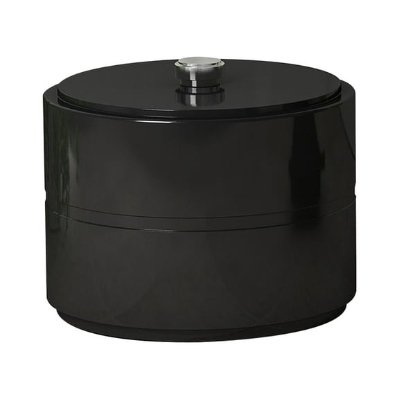 nu steel Loft Cotton Swab/Container Shiny Black Resin Finish