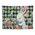 thumbnail image 5 of COMIO Buffalo Plaid Bunny Gnomes Eggs Easter Spring Floral Tapestry for Bedroom Living Room Dorm Painting, 5 of 6