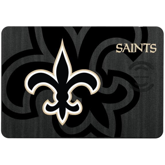 Keyscaper New Orleans Saints 15W Fast Wireless Charger and Mouse Pad