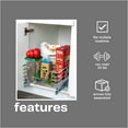 thumbnail image 6 of Household Essentials Glidez Multipurpose Chrome-Plated Steel Pull-Out/Slide-Out Storage Organizer for Under Cabinet Use - 1-Tier Design - Fits Standard Size Cabinet or Shelf, Chrome, 6 of 10