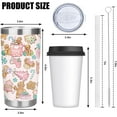 thumbnail image 2 of Christmas Tumbler Pink Gingerbread Man Coffee Mug with Lid Straw Brush Stainless Steel Cup for Anniversary Holiday Birthday Party Favor Supplies, 20 Oz, 2 of 6