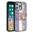 thumbnail image 3 of For Apple iPhone 14 Pro Max Diamond Bling Sparkly 3D Ornaments Engraving Hybrid with Ring Stand Fashion Cover ,Xpm Phone Case [ Enchanted Butterfly Purple ], 3 of 3