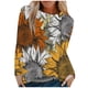thumbnail image 1 of Tops de cuello redondo transpirables cómodos de manga larga con estampado de moda para mujer Pompotops FGAJ9148, 1 of 5
