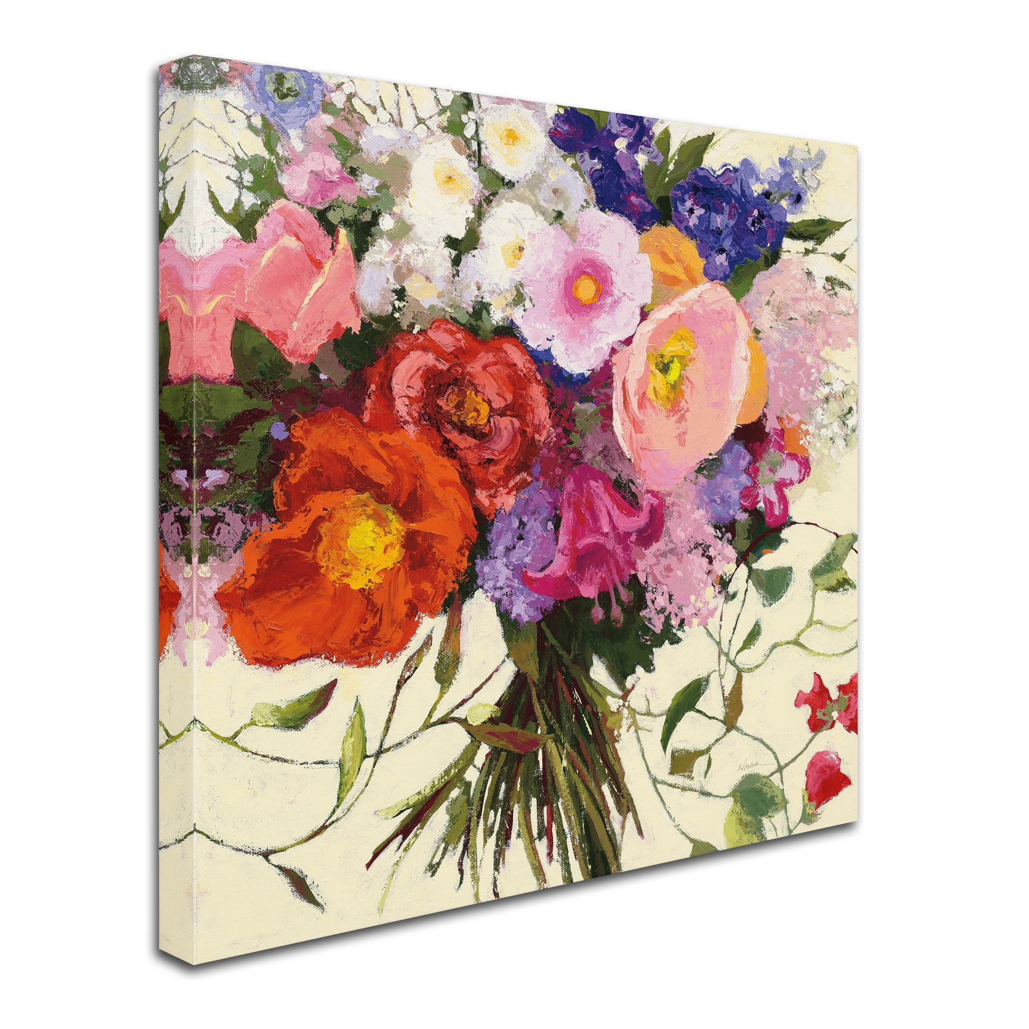 Trademark Fine Art 'Bouquet de Printemps' Canvas Art by Shirley Novak