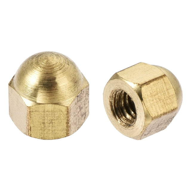 Tuercas hexagonales de cabeza de cúpula de latón M4 20 piezas