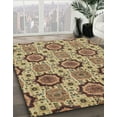thumbnail image 3 of Ahgly Company Machine Washable Indoor Rectangle Abstract Dark Sienna Brown Area Rugs, 6' x 9', 3 of 7