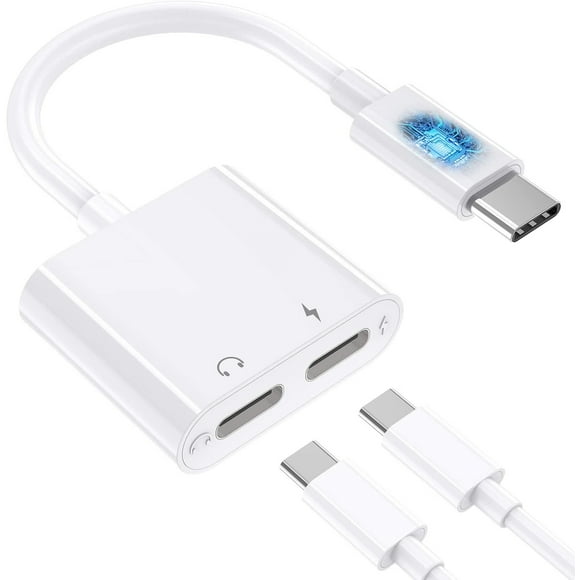 USB C Splitter, Dual USB C Audio and Charger Adapter with PD 60W Fast Charging for Pixel 2/2 XL/3/3XL/4XL/5,Galaxy Note 20/ Note 20 Ultra/Note 10/10+/S20/S21, Essential