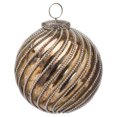thumbnail image 1 of The Noel Collection - Bola de Navidad de Bruñido Diseño Remolino Navidad (Plateado, Bronce), 1 of 4
