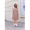 thumbnail image 4 of Arshiner Toddler Girl Dress Knitted Ruffle Sleeve Pocket Dresses A-Line Flared Fall Winter Dress, 4 of 7