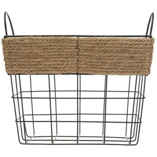 13 Decorative Coiled Rope Square Base Tapered Basket Small White -  Brightroom™