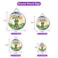 thumbnail image 5 of Happy St. Patrick’s Day Yorkshire Terrier with Green Hat Shamrocks Rainbow Round Wood Sign Yorkie Dog Lover Gifts Hanging Wall Home Decor - 03007, 5 of 5