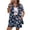 Blue, variant on 2 Piece Outfits for Women Kimono Style Tropical Print Cover Ups Half Sleeve Blouse Shorts Set 2026 Summer Beachwear Hot Pink M