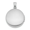 thumbnail image 3 of Sterling Silver Rhodium-plated 20mm Polished Hearts Round Locket, 3 of 3