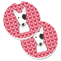 Bull Terrier Set of 2 Cup Holder Car Coasters