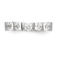 thumbnail image 4 of Solid 14K White Gold Five Stone Diamond Wedding Ring Band with CZ Cubic Zirconia Size 9, 4 of 8