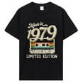 thumbnail image 2 of Made In Vintage 1979 Limited Edition Tape T Shirts Gifts Cotton Summer Tees Tops Women Graphic T-shirt Clothing, 2 of 5