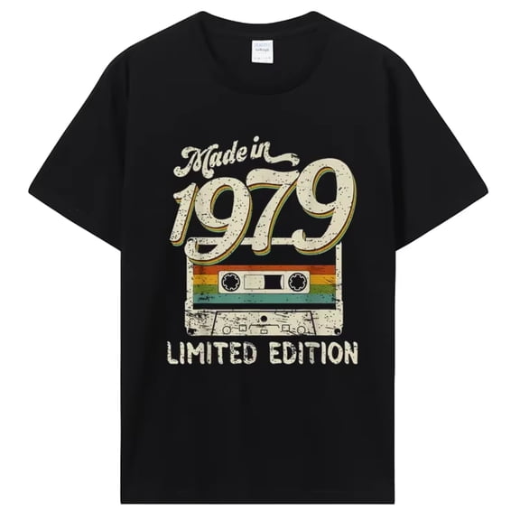 Made In Vintage 1979 Limited Edition Tape T Shirts Gifts Cotton Summer Tees Tops Women Graphic T-shirt Clothing