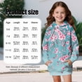 thumbnail image 7 of Xoenoiee Blue Cherry Blossom Print Long Hoodies for Girls Teens Cute Kids Clothes Sweatshirts Dress Hooded Jumper Pullover with Pocket Outfits Tops Fall Winter Jackets Sweater, 13-14 Years, 7 of 7