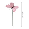 thumbnail image 2 of OCCOA Artificial Butterfly Garden Stakes Realistic Plastic Butterflies, Waterproof Outdoor Yard Decor for Flower Pots Planters, Patio Lawn Garden Decoration, Pink, 2 of 6