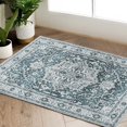 thumbnail image 1 of Rugking Doormat 2x3 Washable Persian Rug Indoor Entryway Vintage Rug Blue Area Rug Foldable Non Slip Low Pile Mat for Bathroom Kitchen Bedroom, 1 of 6