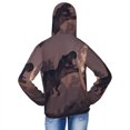 thumbnail image 4 of Xecao Dinosaur Moonlit Forest Print Fishing Shirts for teenager Long Sleeve UV Sun Protection Hoodie with Zipper Outdoor Hiking Shirts-Large, 4 of 7