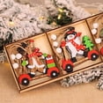 thumbnail image 3 of Conjunto de decoración de árbol de Navidad de , adornos colgantes de Navidad, colgante de Navidad, adornos de árbol colgantes para artesanías de estilo patineta BLESIY Árboles que cuelgan manualidades de Santa, 3 of 7