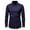 Navy, variant on Yuhangmm Men's Western Denim Shirt with Embroidered and Asymmetrical Long Sleeve Design Red XXL