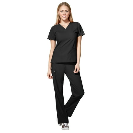 

WonderWink W123 Women s Basic V-Neck Top & Drawstring Pant Scrub Set