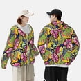 thumbnail image 5 of Picia Colrful Tropical Leaves Women's Men's UPF 50+ Sun Protection Hoodie Shirt Long Sleeve SPF Fishing Outdoor UV Hiking Lightweight Shirts-XX-Large, 5 of 9