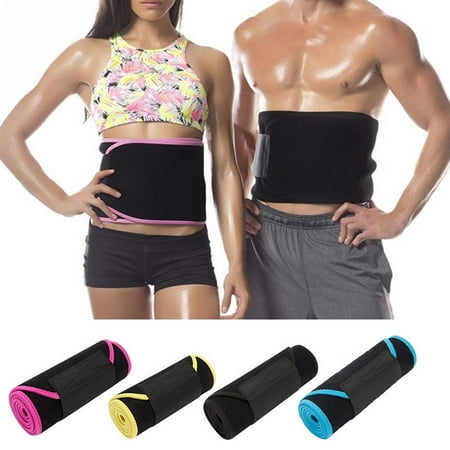 Adjustable Waist Tummy Trimmer Slimming Sweat Belt Fat Burn Shaper Wrap Band Weight Loss Exercise Men