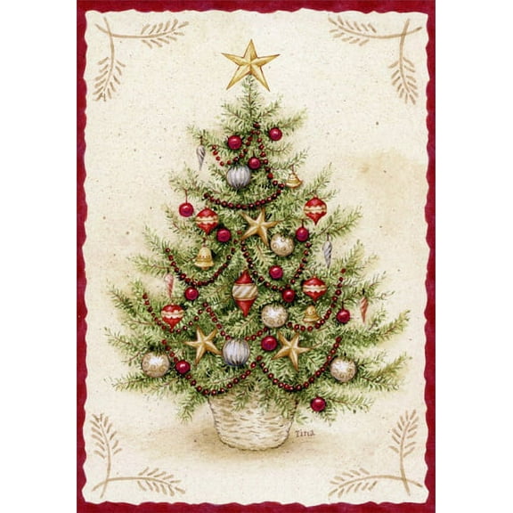 LPG Greetings O Christmas Tree: Tina Wenke Coastal Christmas Card (1 card/1 envelope)