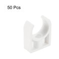 thumbnail image 3 of Unique Bargains PVC Pipe Clamps Clips, 50 Pack Fit for 25mm(1') OD Hose Hanger Support, White, 3 of 6
