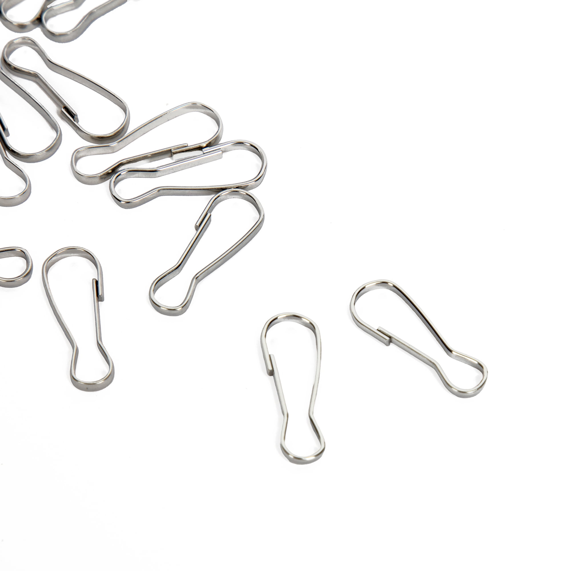 Cousin DIY Metal Lanyard Hooks, Silver Finish, 40 Piece