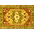 thumbnail image 1 of Ahgly Company Machine Washable Indoor Rectangle Abstract Yellow Modern Area Rugs, 8' x 10', 1 of 4